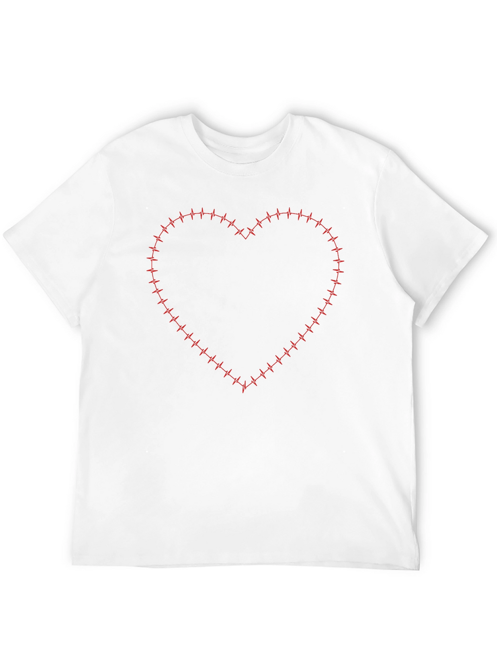 Heartbeat Heart Graphic Tee - Stylish Black T-Shirt