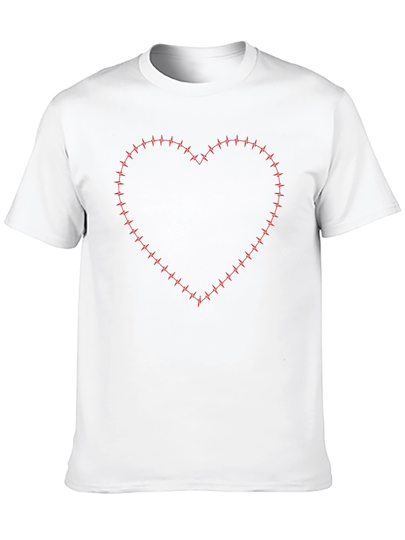 Heartbeat Heart Graphic Tee - Stylish Black T-Shirt