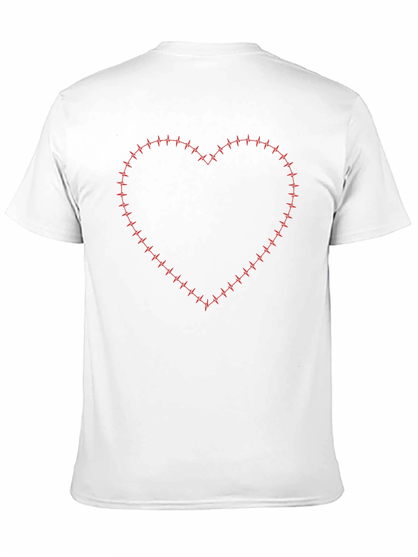 Heartbeat Heart Graphic Tee - Stylish Black T-Shirt