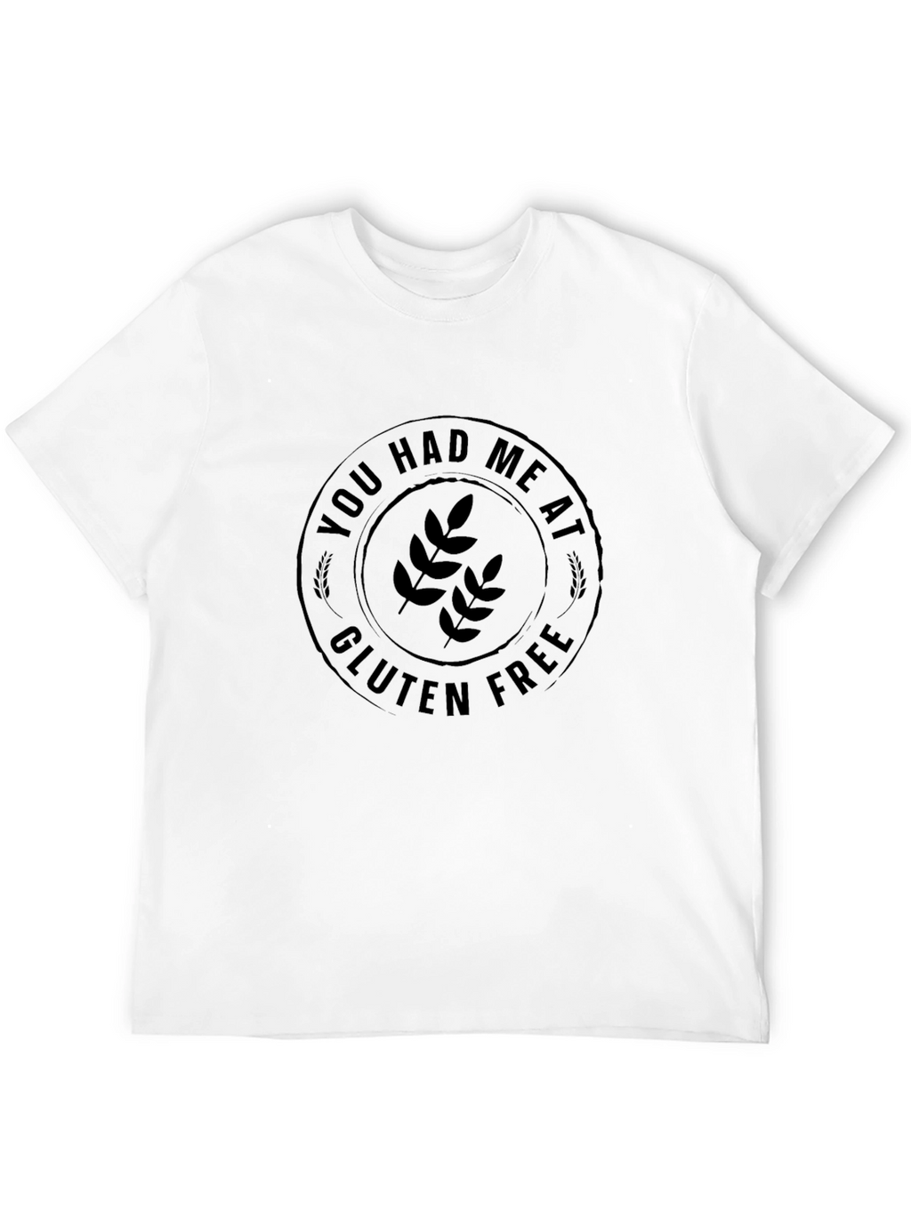 Gluten Free T-Shirt Black Round Neck