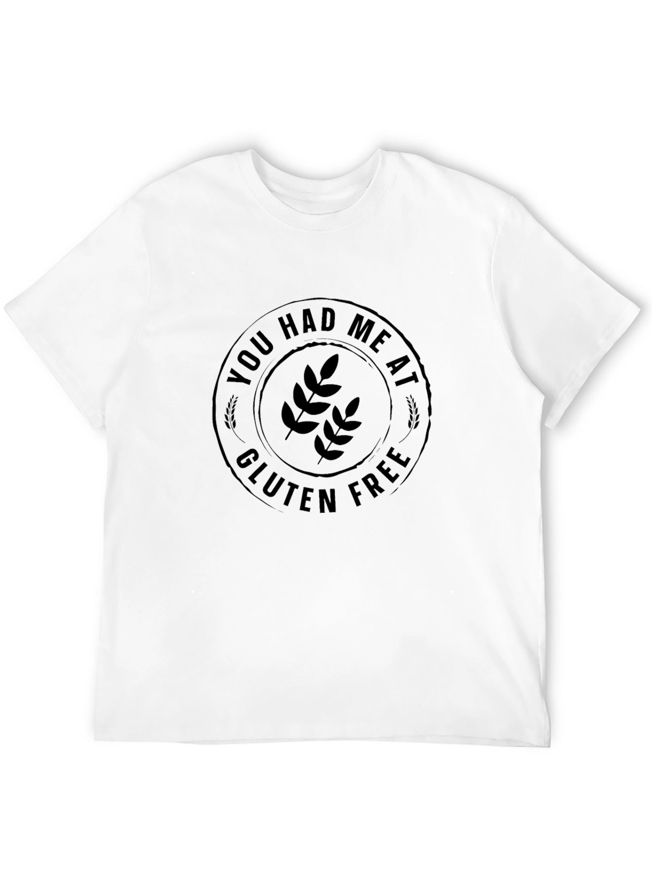 Gluten Free T-Shirt Black Round Neck