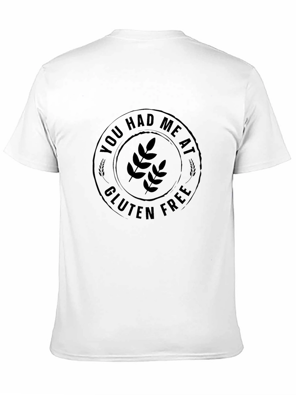 Gluten Free T-Shirt Black Round Neck