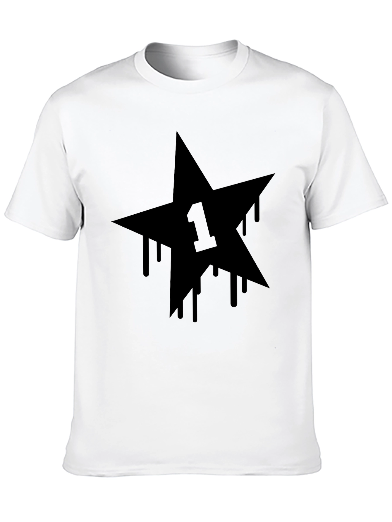 Black Star Drip Graphic Tee - Modern Menswear