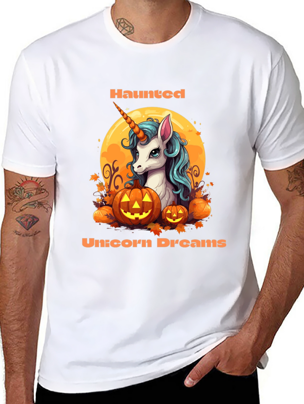 Haunted Unicorn Dreams Halloween T-Shirt