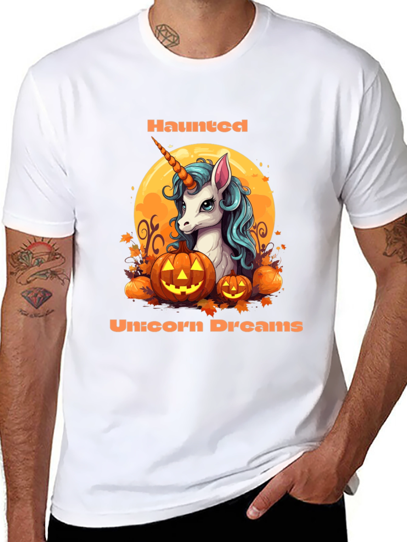 Haunted Unicorn Dreams Halloween T-Shirt
