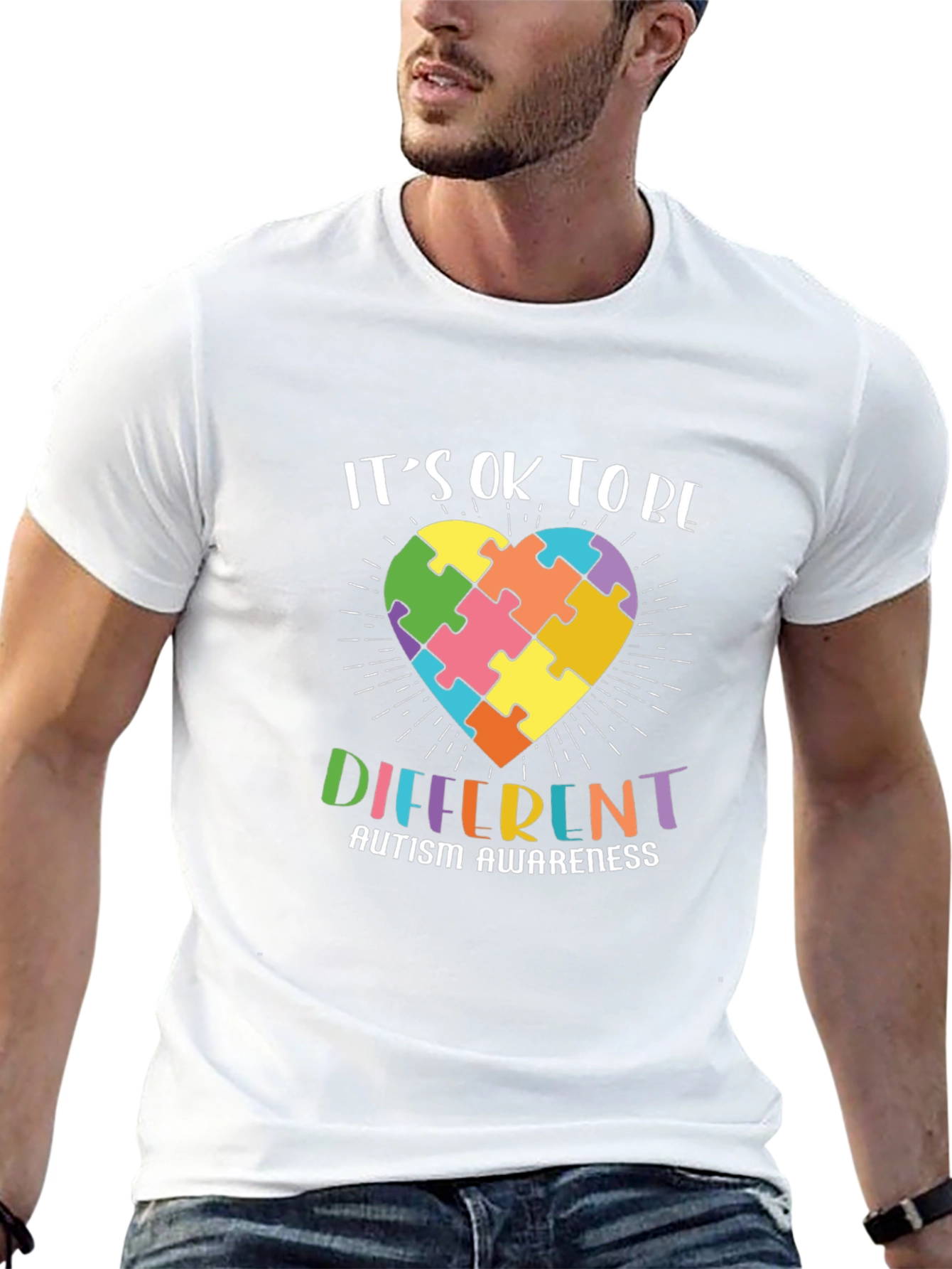 Autism Awareness Puzzle Heart Graphic Tee
