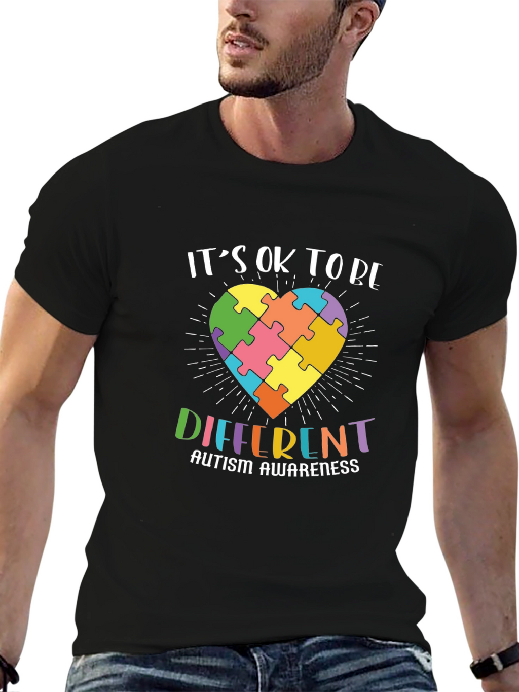 Autism Awareness Puzzle Heart Graphic Tee