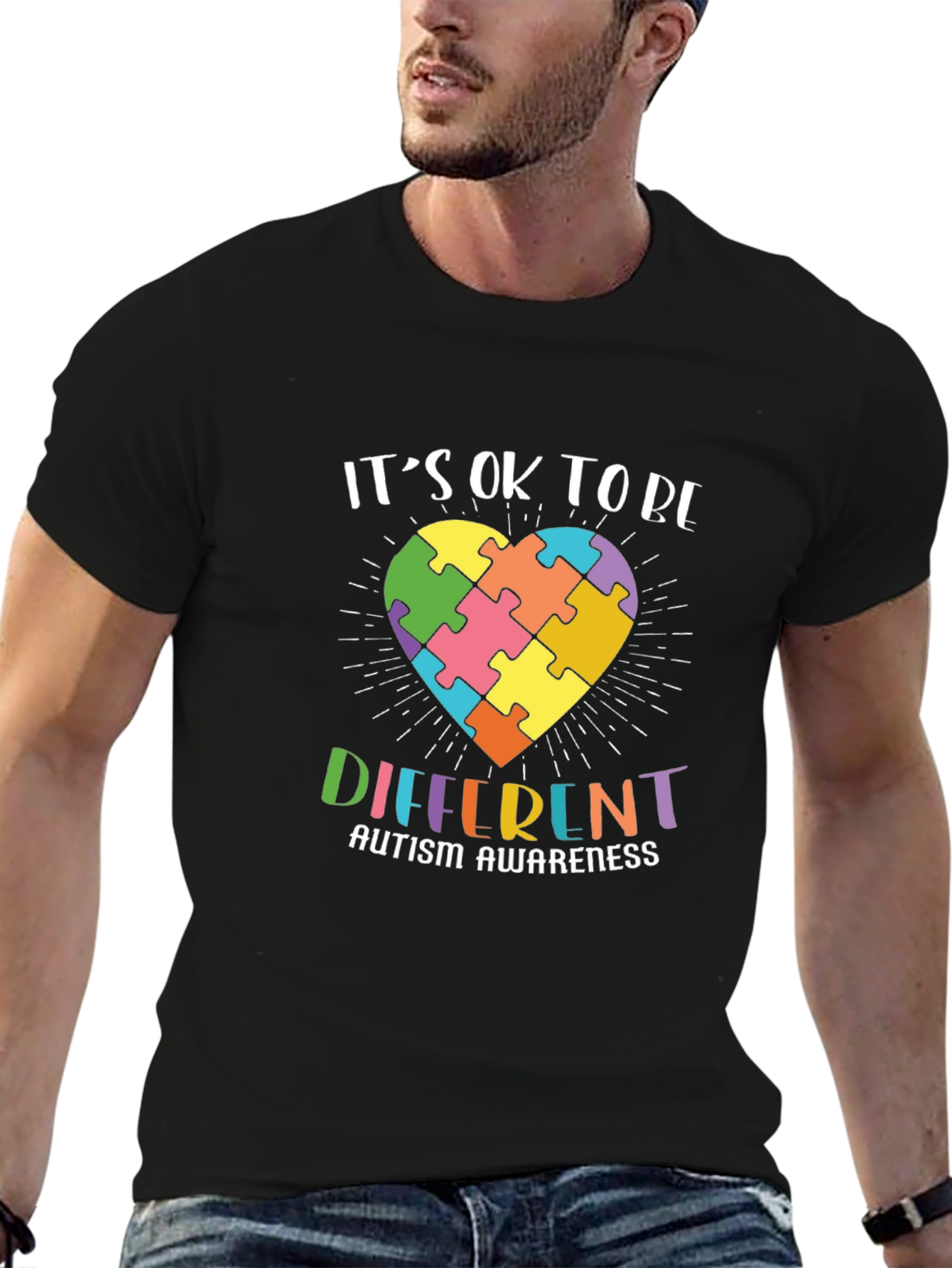 Autism Awareness Puzzle Heart Graphic Tee