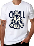 Chill Out Penguin T-Shirt - Winter Holiday Apparel