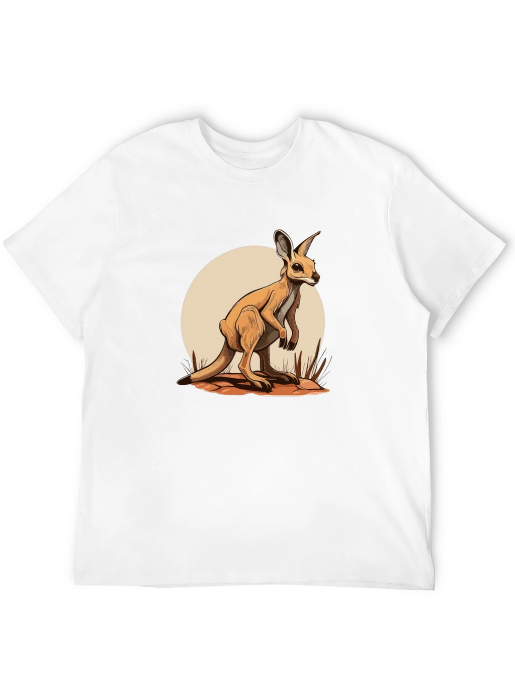 Kangaroo Graphic Tee - Black Cotton Blend