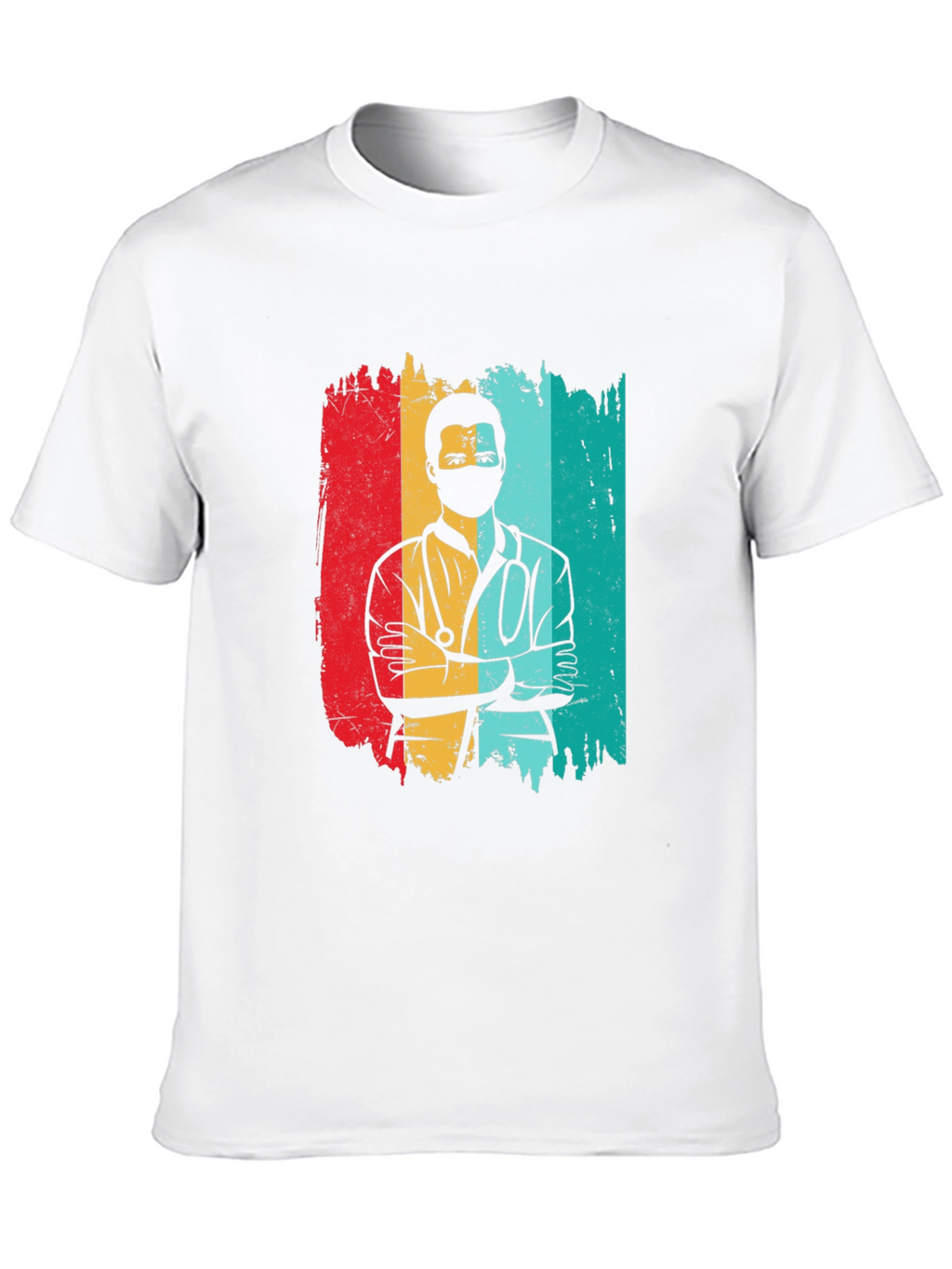 Retro Doctor Graphic Black T-Shirt