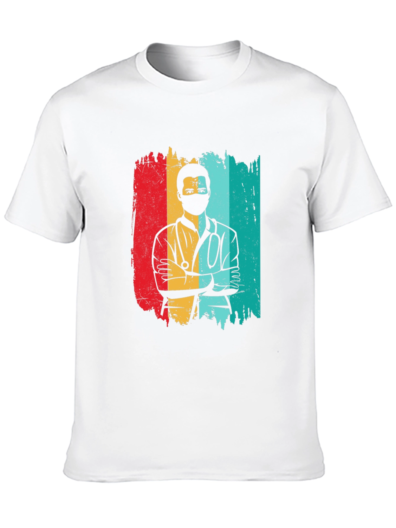 Retro Doctor Graphic Black T-Shirt