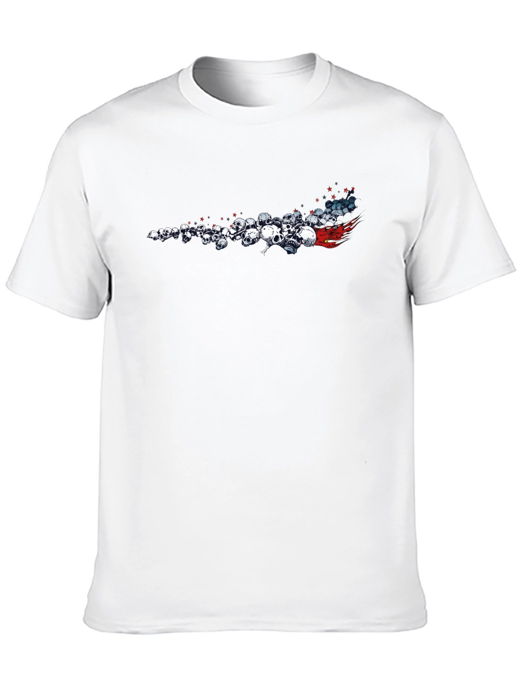Skull Comet Graphic Tee - Black Cotton T-Shirt