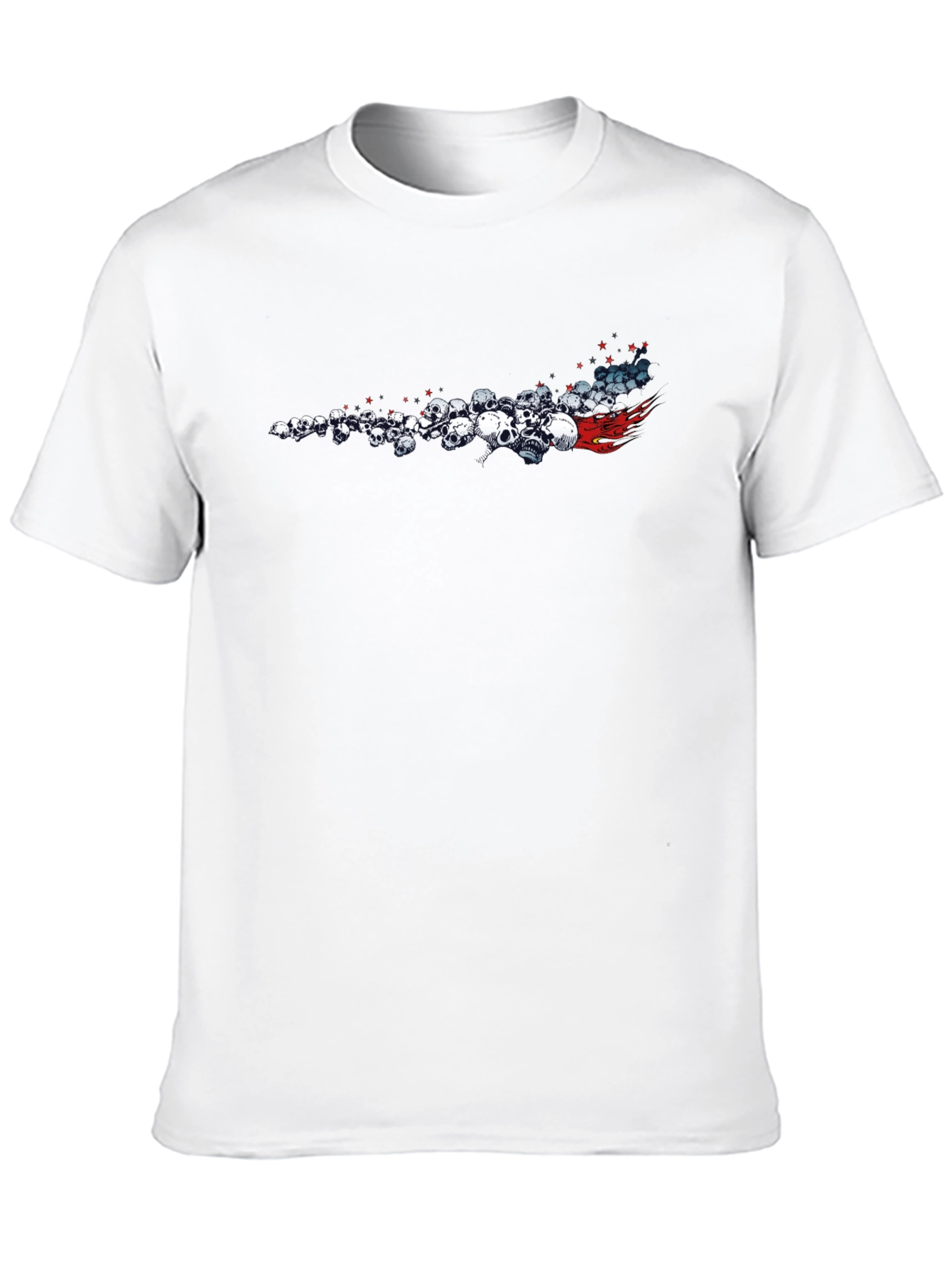 Skull Comet Graphic Tee - Black Cotton T-Shirt