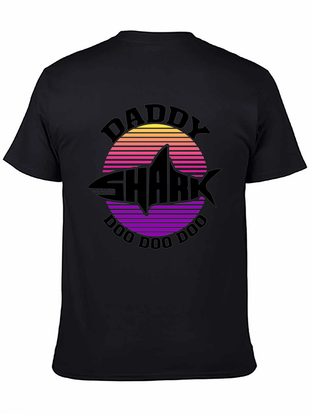 Daddy Shark Graphic Tee - Retro Wave Design