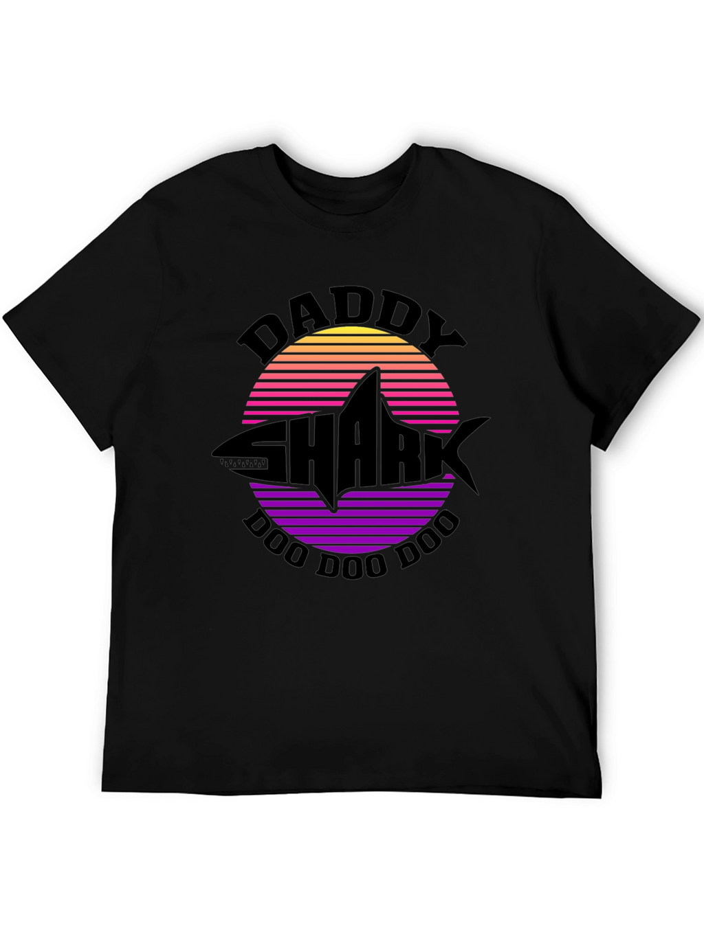 Daddy Shark Graphic Tee - Retro Wave Design