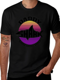 Daddy Shark Graphic Tee - Retro Wave Design
