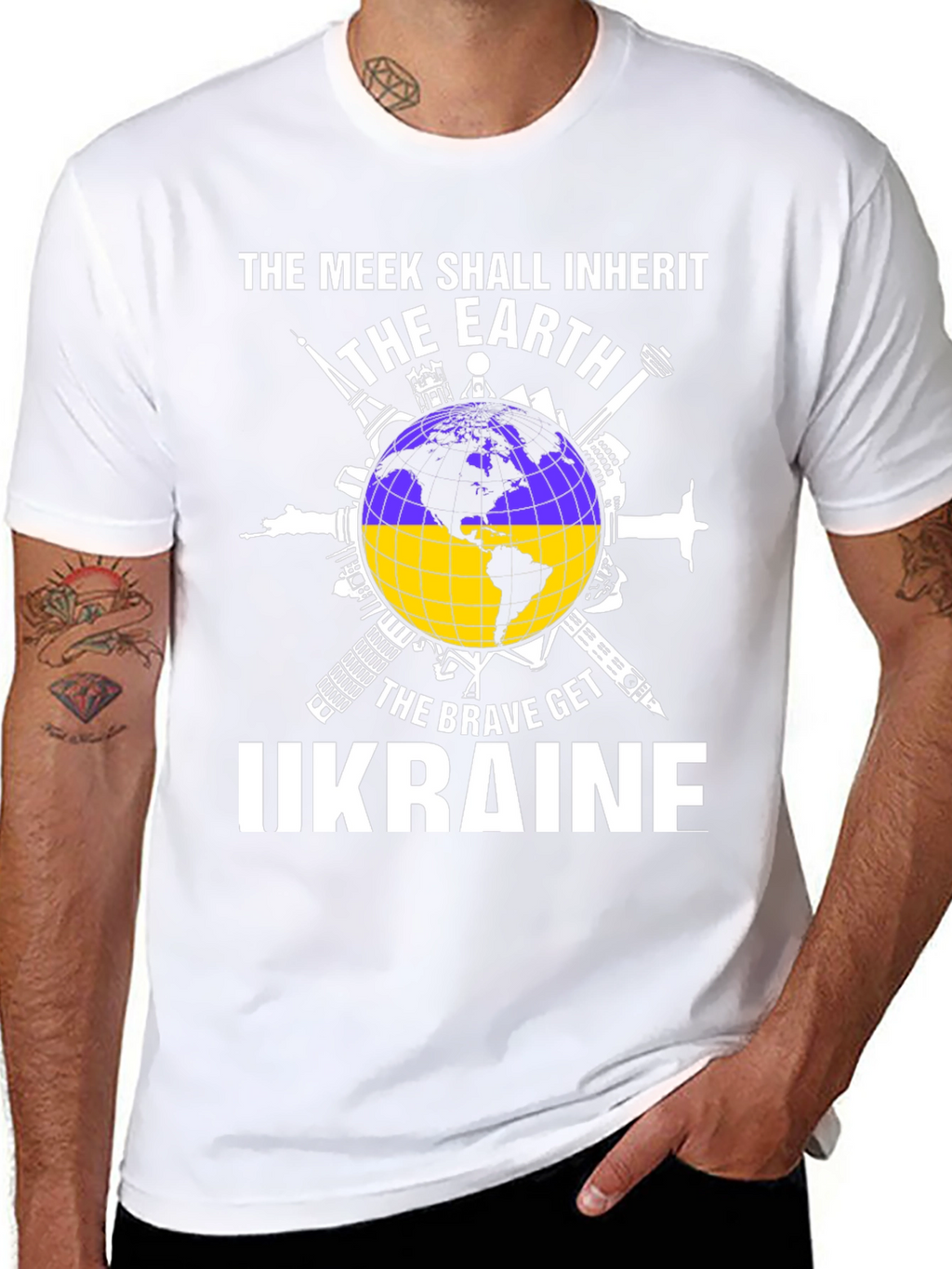 Ukraine Earth T-Shirt - The Meek Shall Inherit