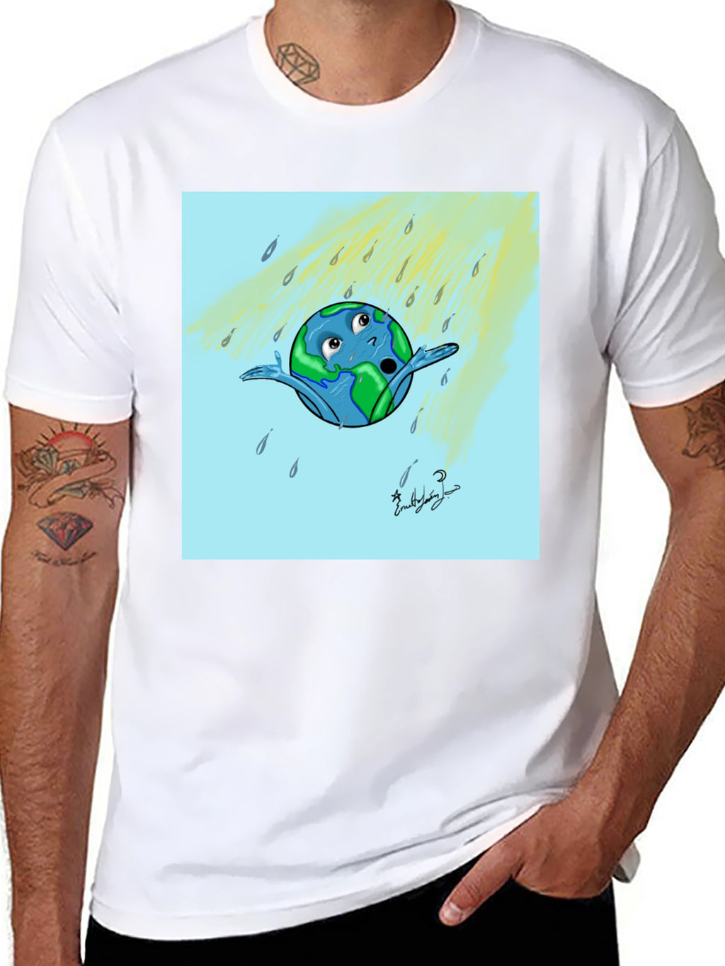Cartoon Earth T-Shirt