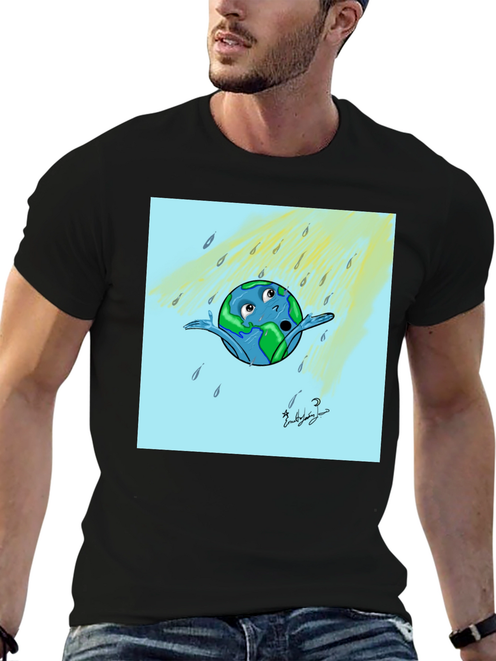 Cartoon Earth T-Shirt