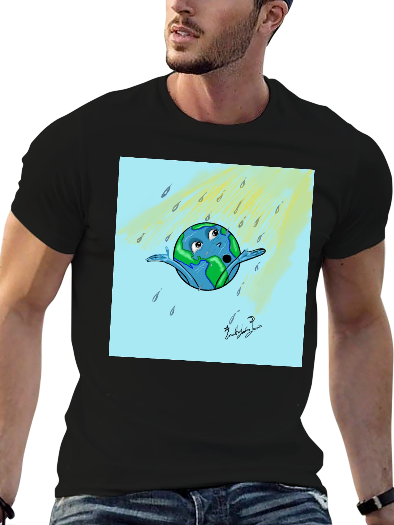 Cartoon Earth T-Shirt