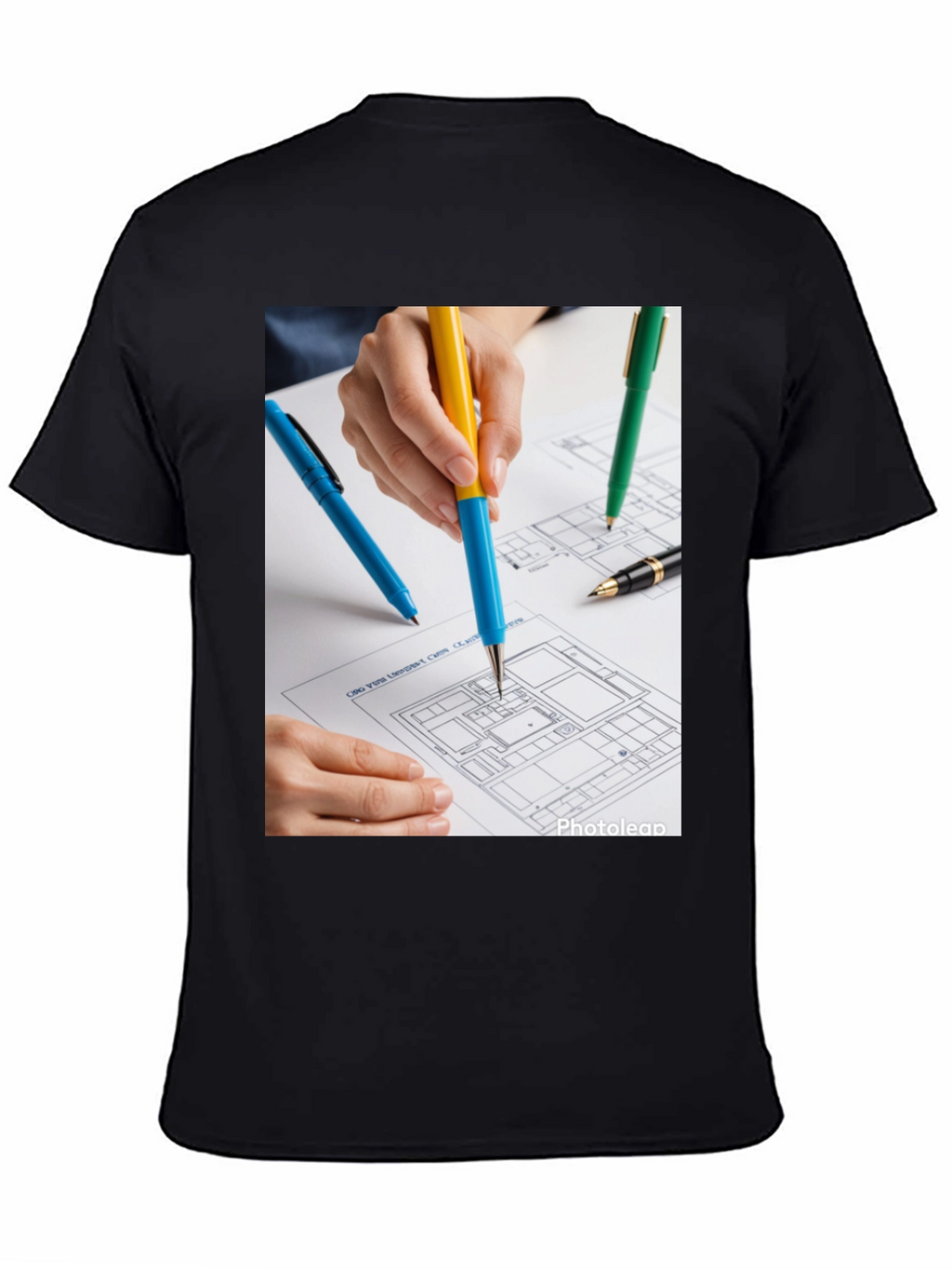 Architect Blueprint Graphic Tee - Designers Touch