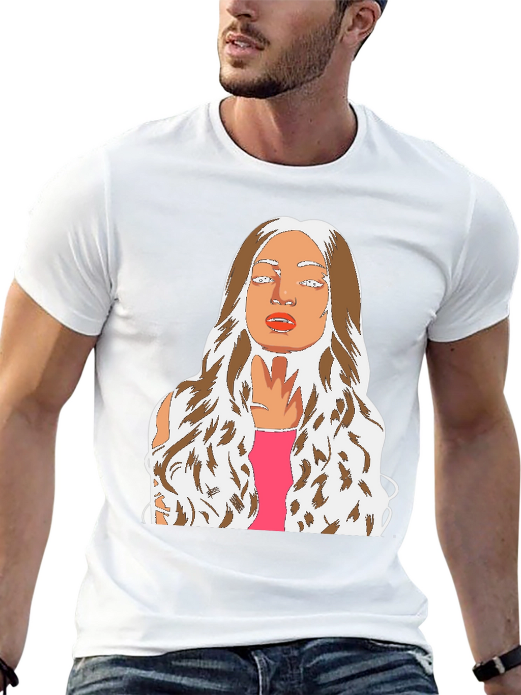 Graphic Tee: Abstract Womans Portrait T-Shirt