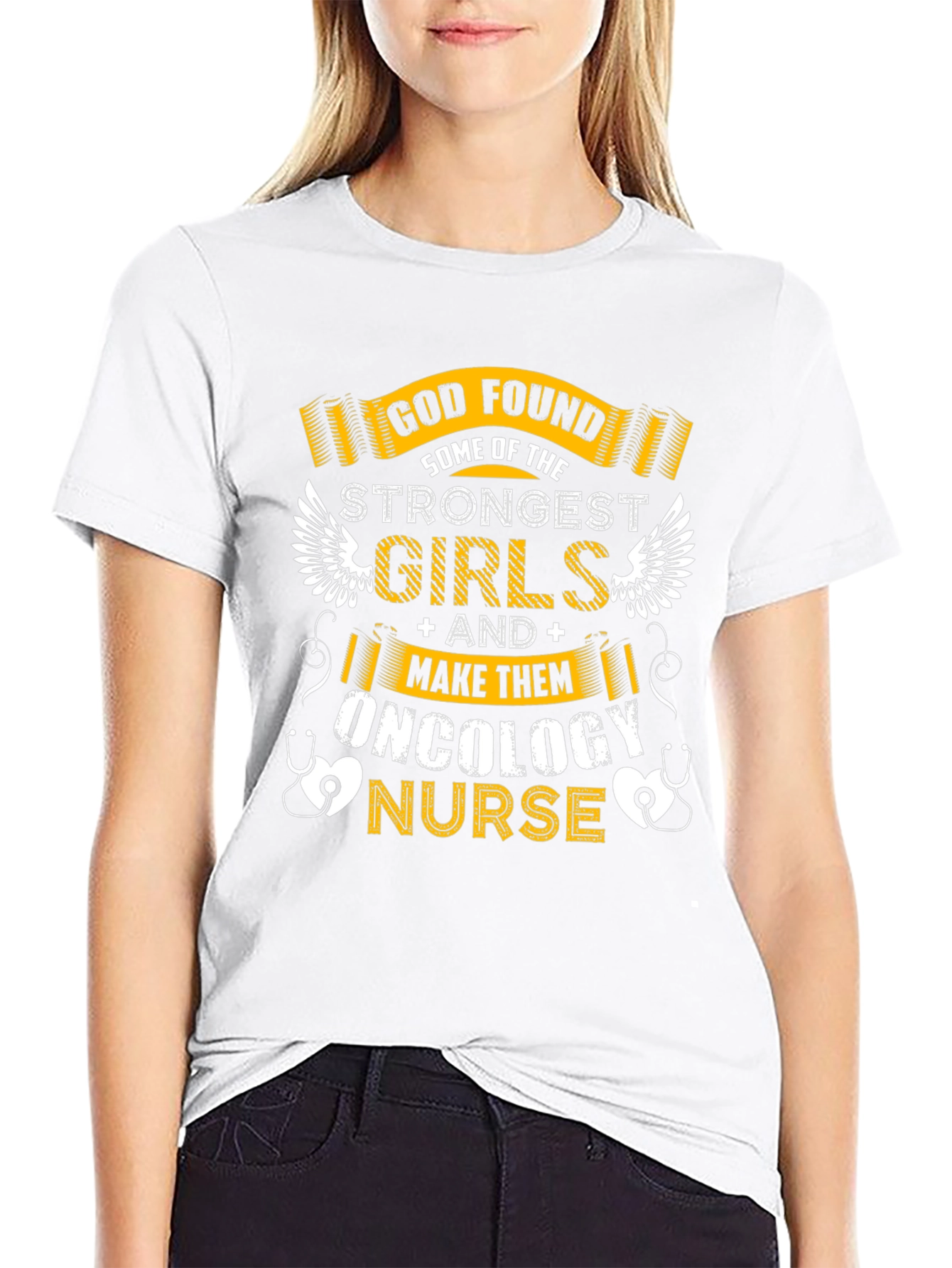 Oncology Nurse Strongest Girls Graphic T-Shirt