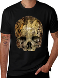 Nature Skull T-Shirt - Unique Wood Grain Design