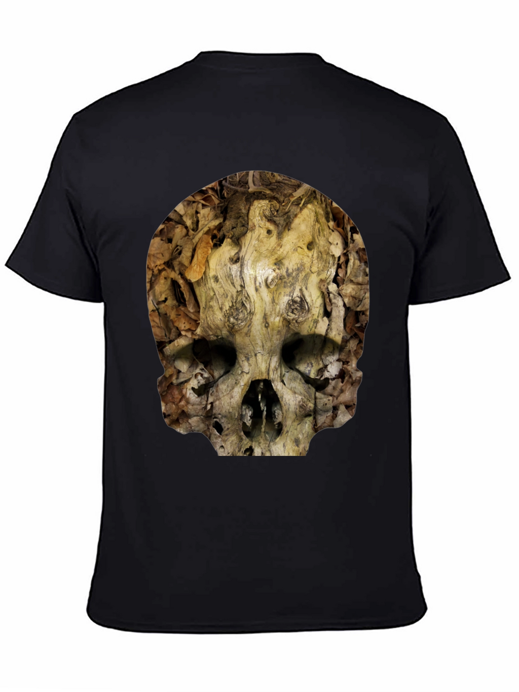 Nature Skull T-Shirt - Unique Wood Grain Design