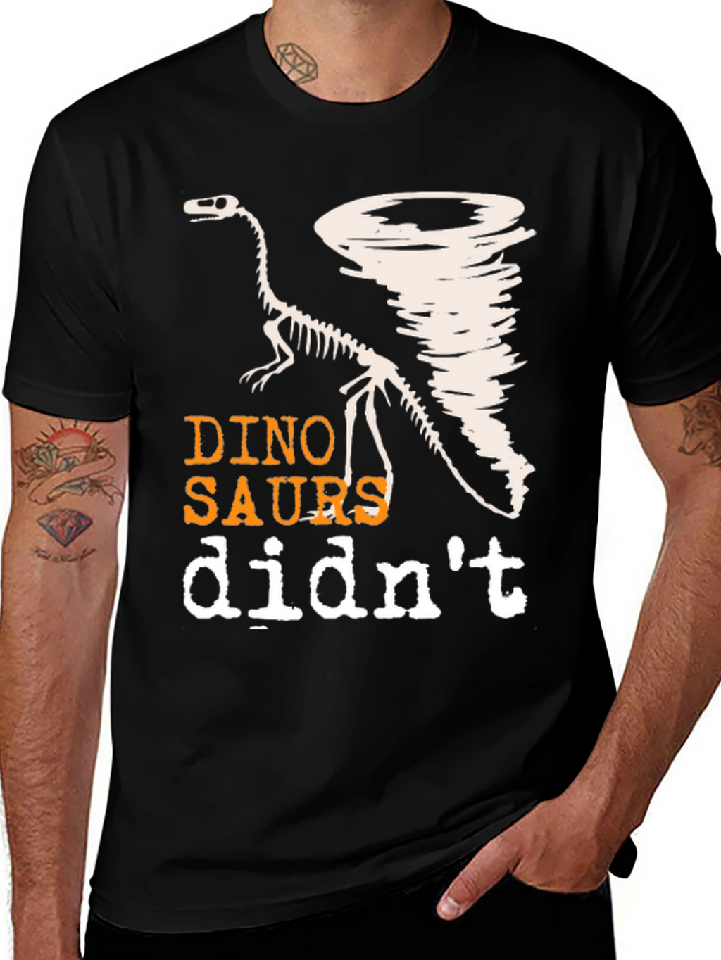 Dino-Saurs Didnt See the Tornado Funny T-Shirt