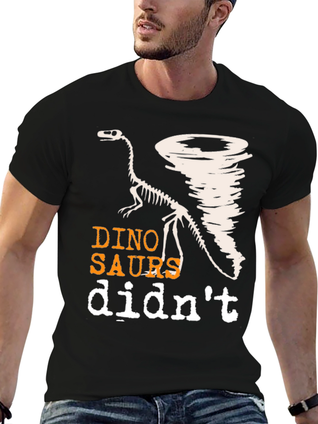 Dino-Saurs Didnt See the Tornado Funny T-Shirt