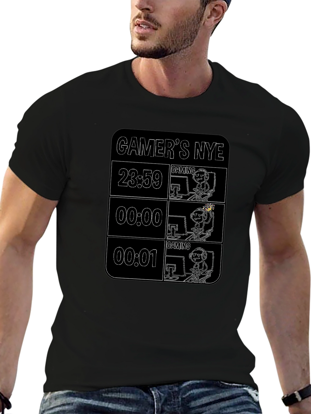 Gamers NYE Black T-Shirt