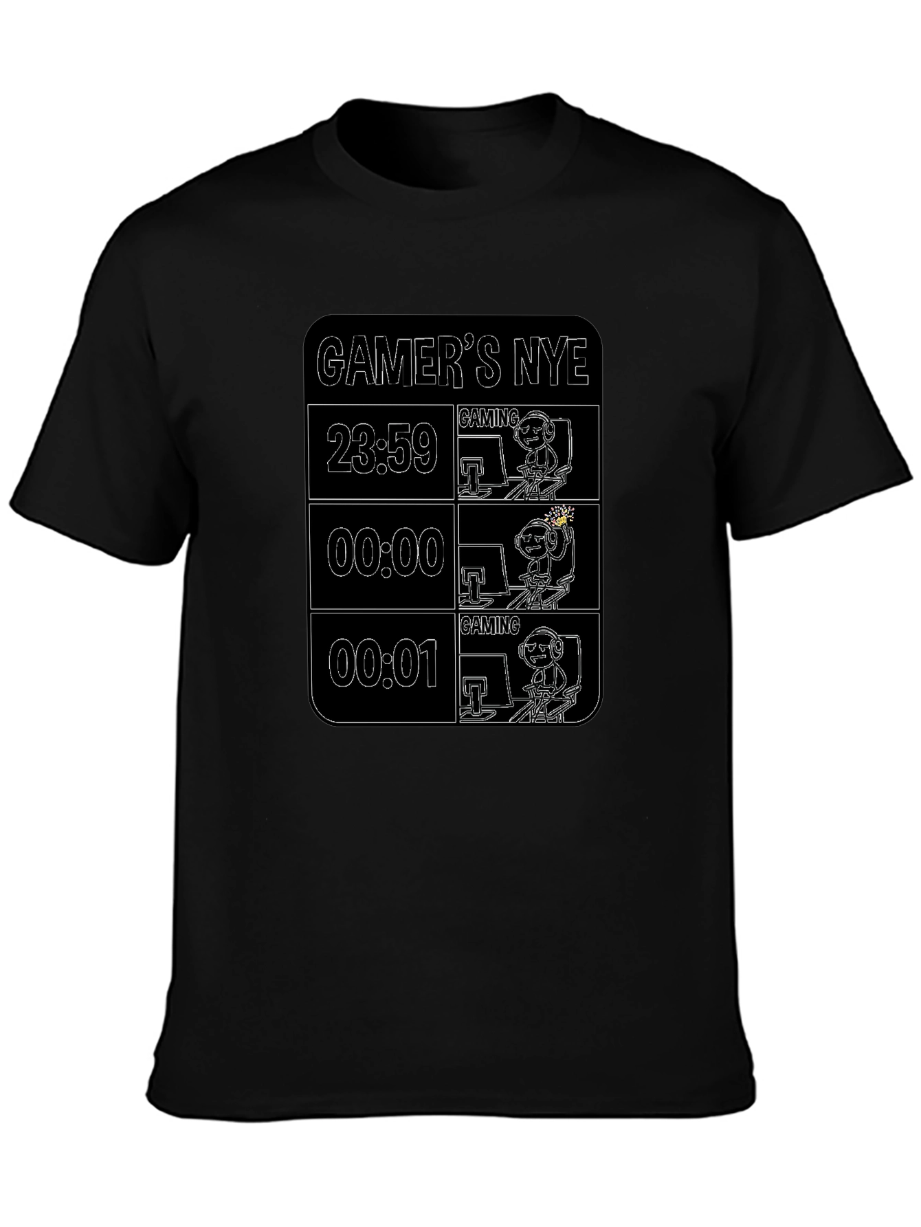 Gamers NYE Black T-Shirt