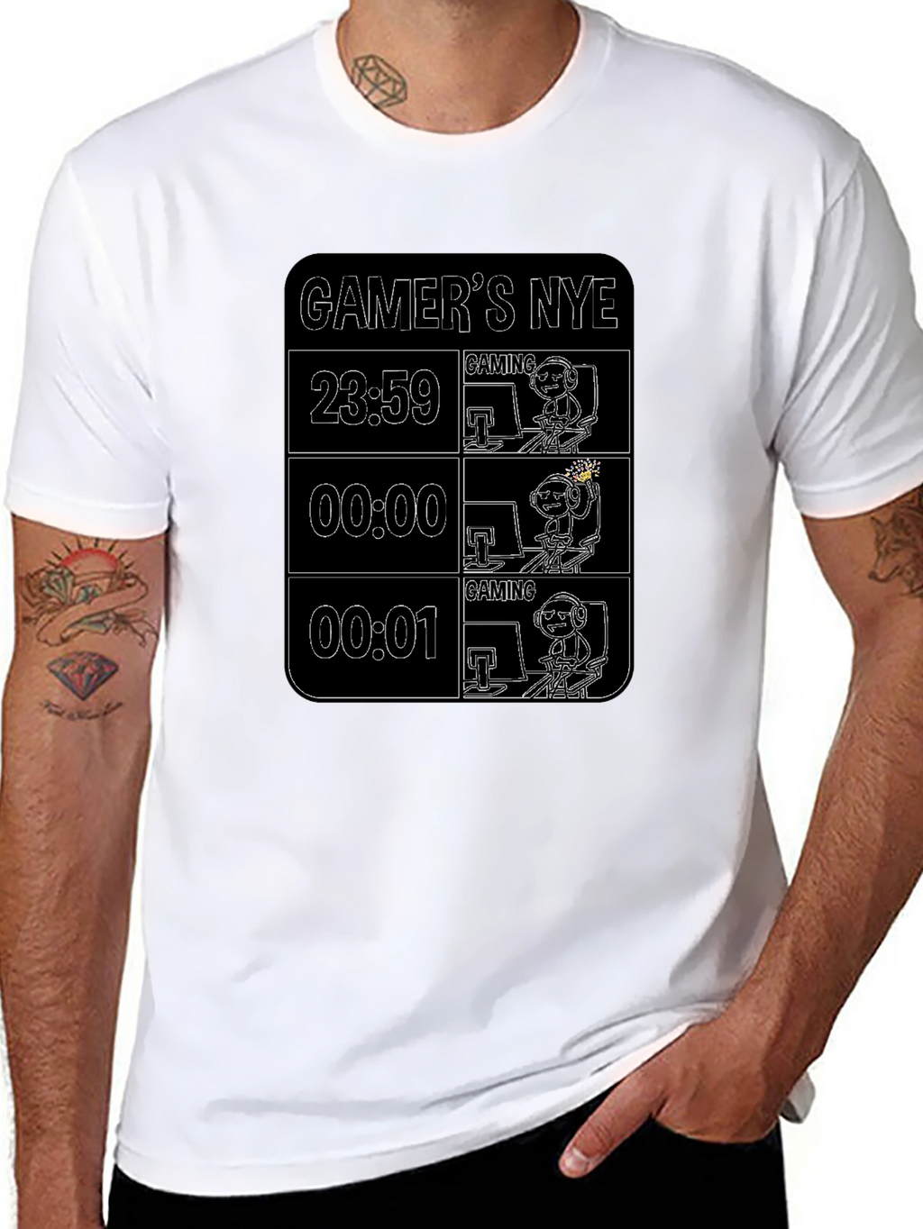 Gamers NYE Black T-Shirt