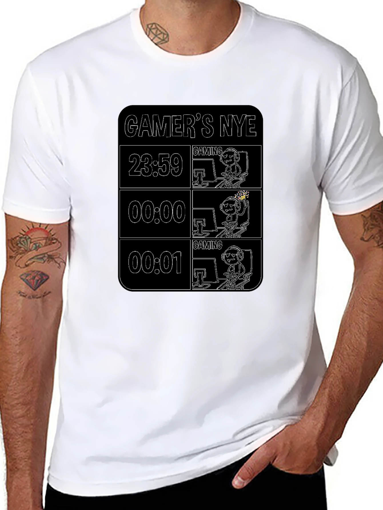 Gamers NYE Black T-Shirt
