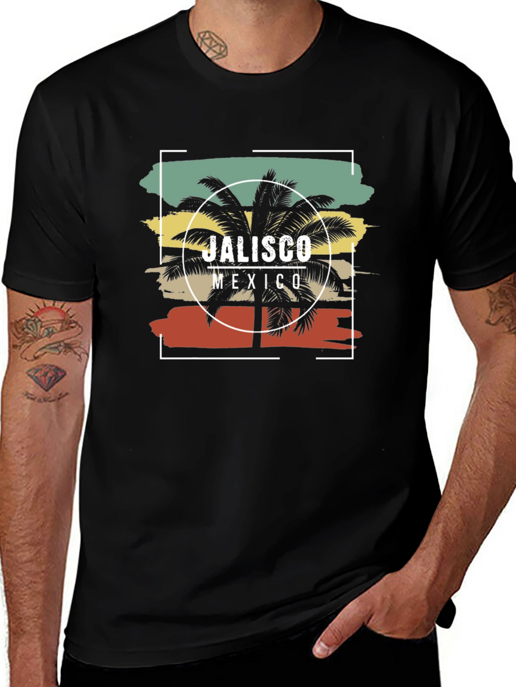 Jalisco Mexico Palm Tree Graphic Tee