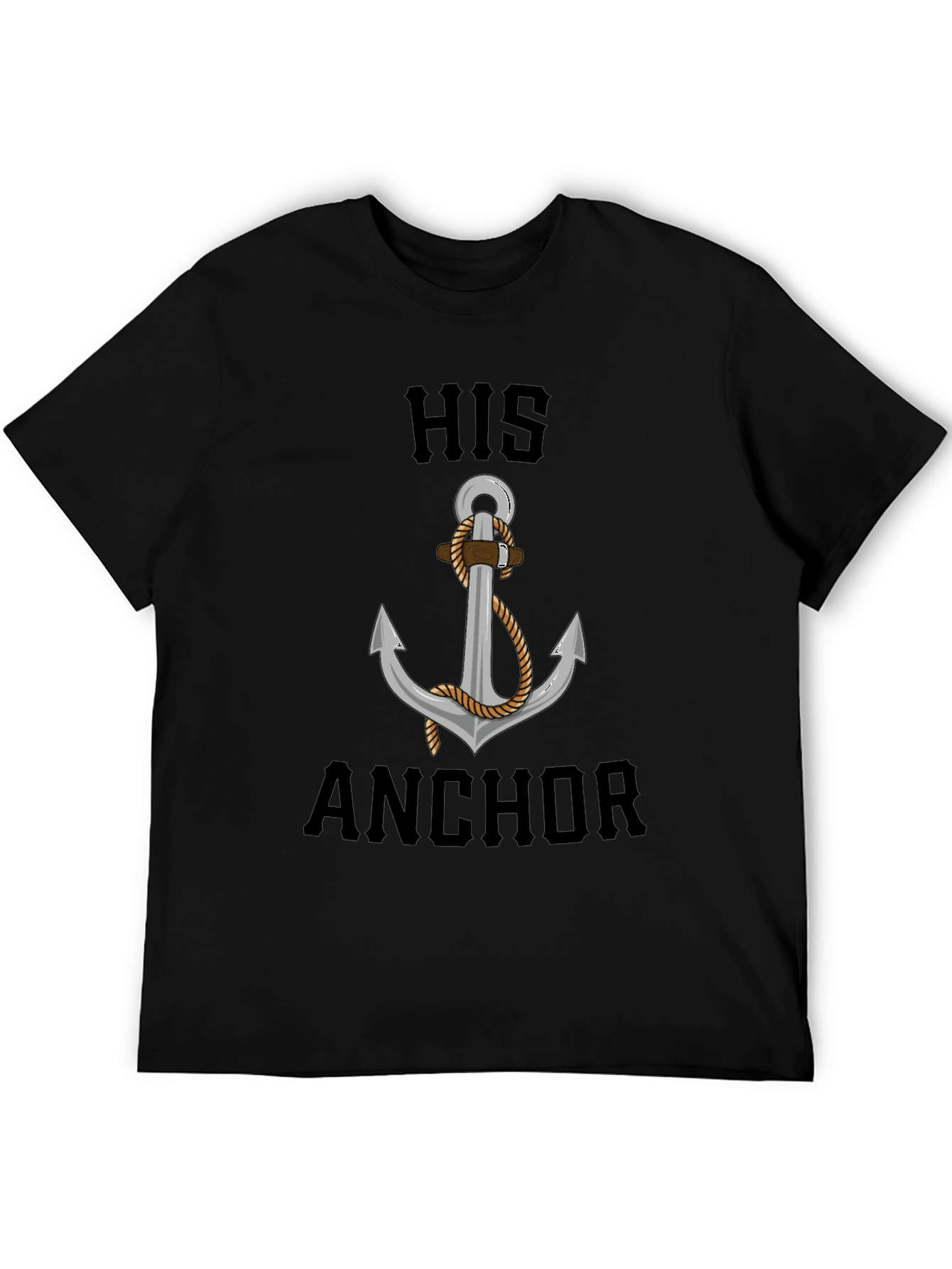 His Anchor Graphic Tee - Nautical Style