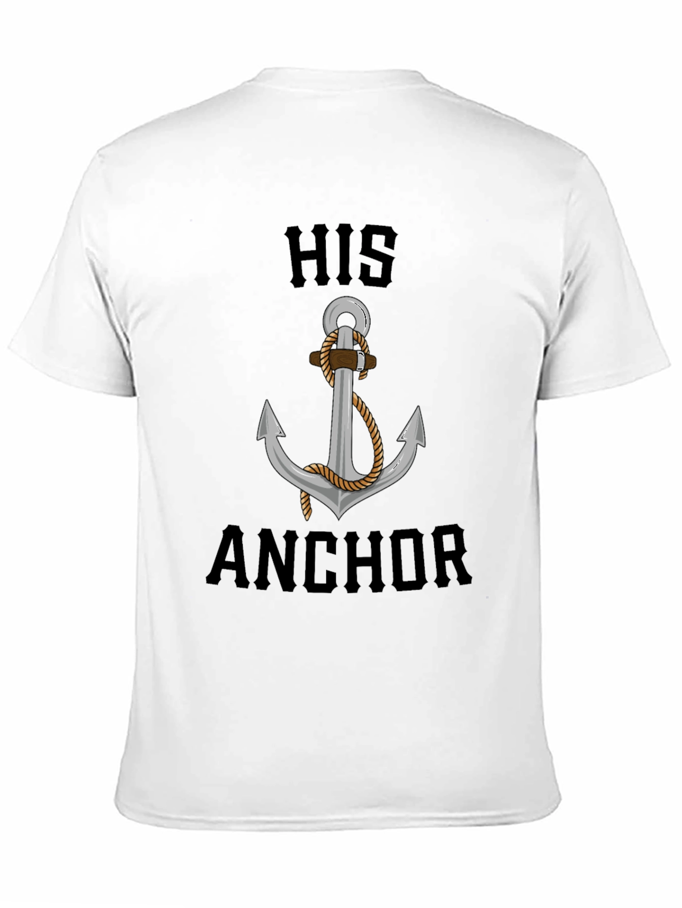 His Anchor Graphic Tee - Nautical Style
