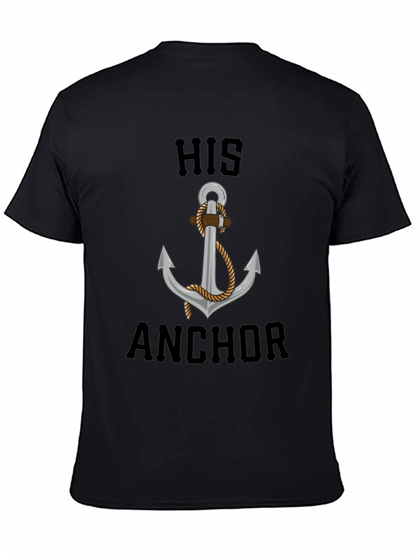His Anchor Graphic Tee - Nautical Style