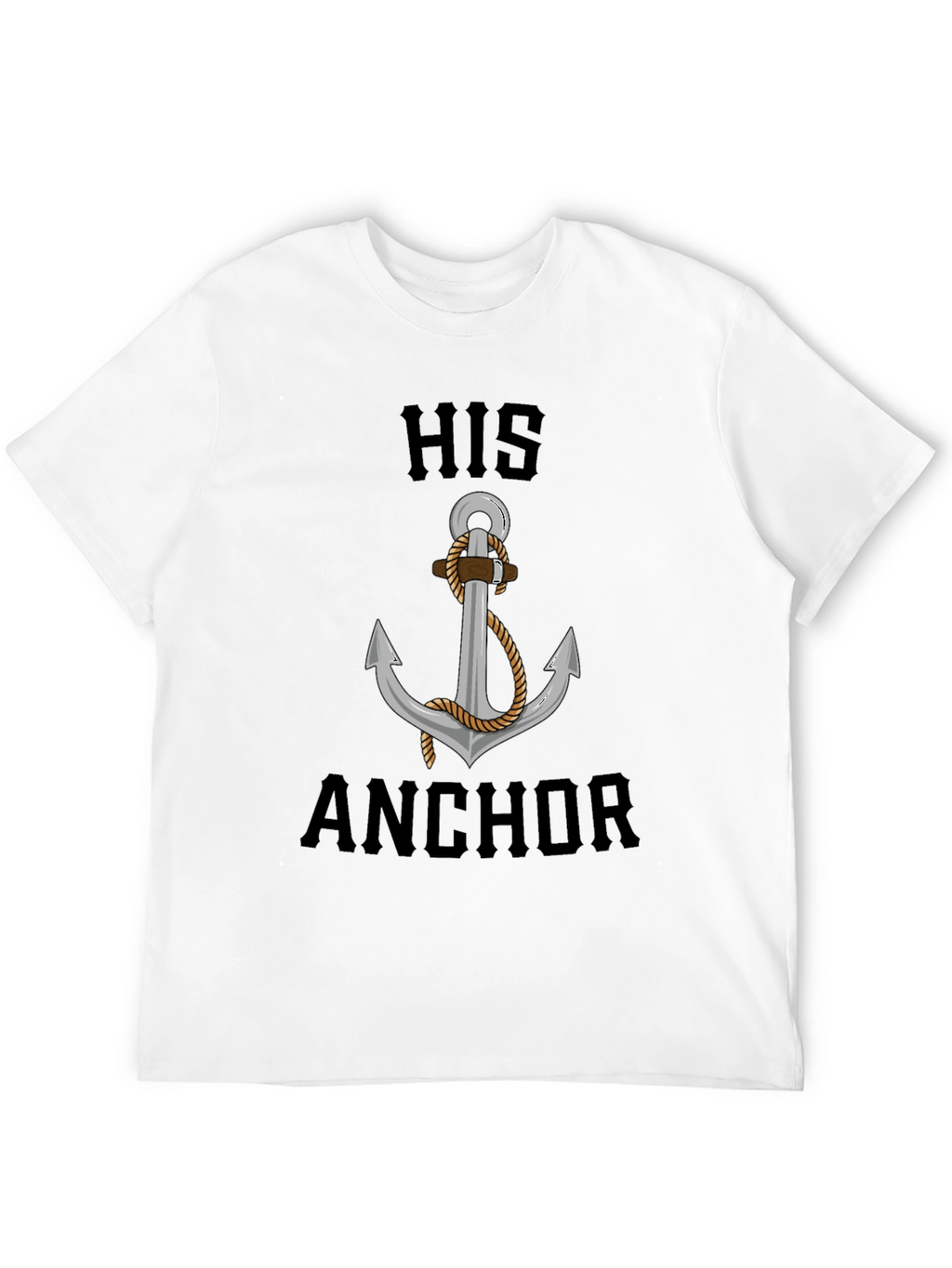 His Anchor Graphic Tee - Nautical Style