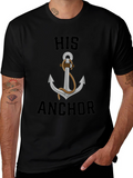His Anchor Graphic Tee - Nautical Style