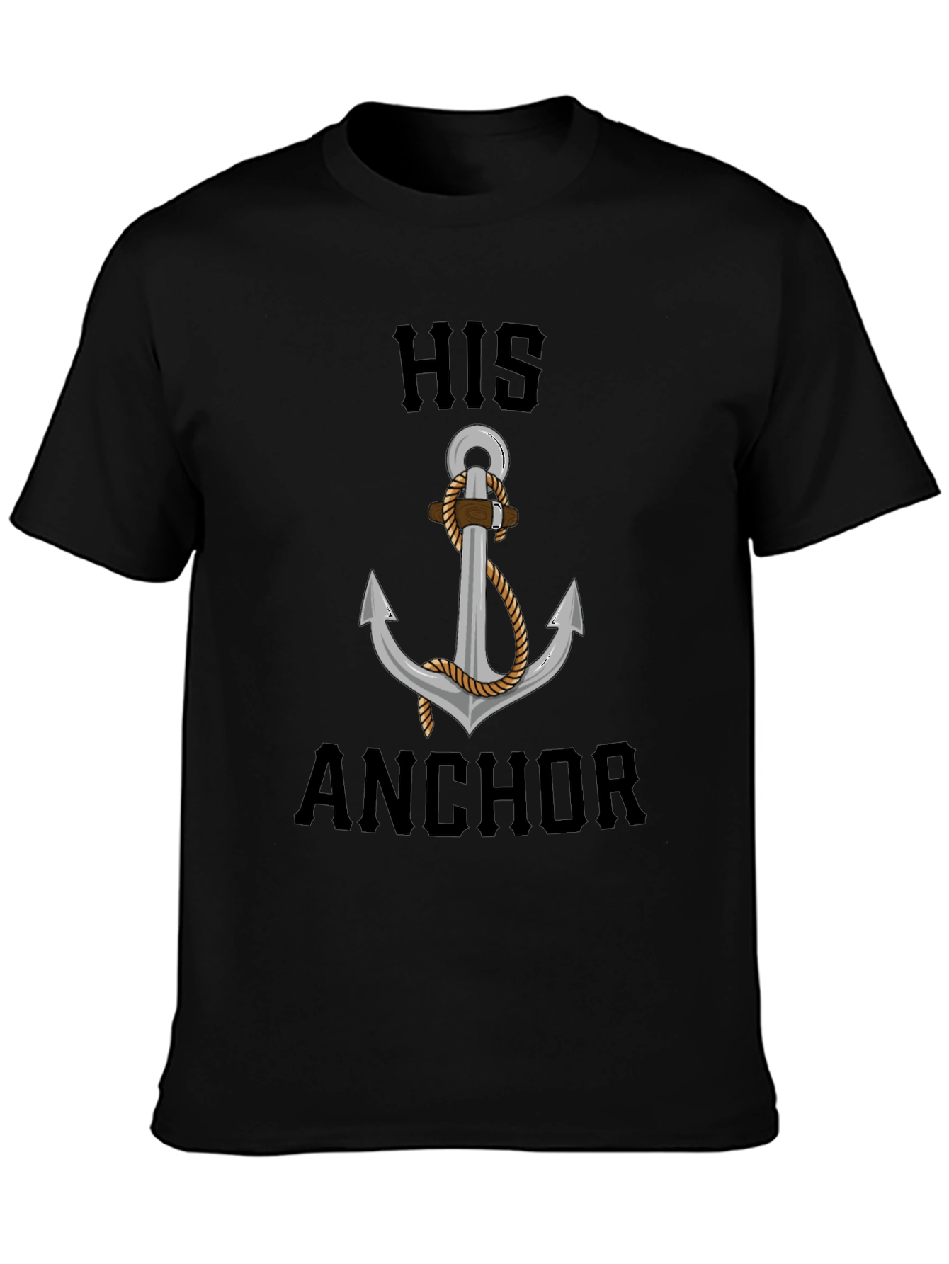 His Anchor Graphic Tee - Nautical Style