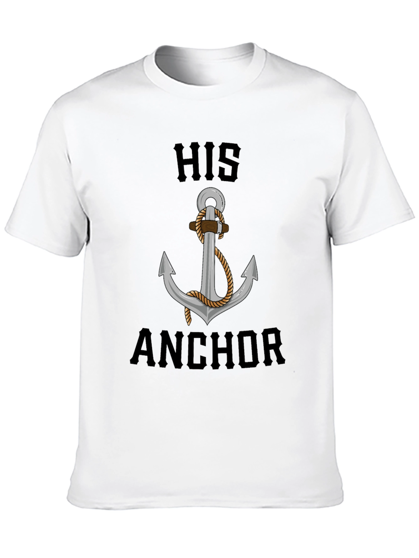 His Anchor Graphic Tee - Nautical Style