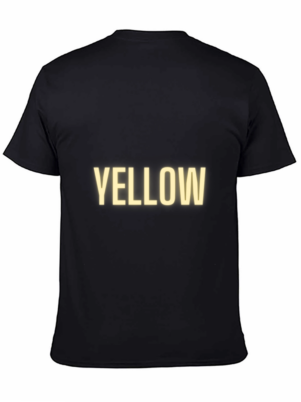 Statement Tee: Bold Yellow Text on Black