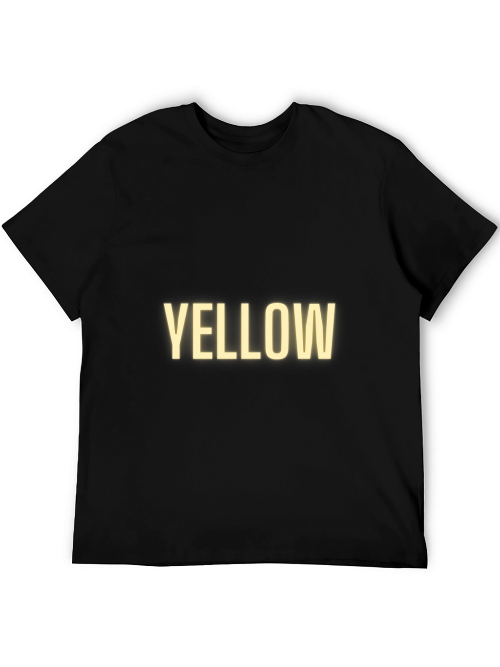 Statement Tee: Bold Yellow Text on Black