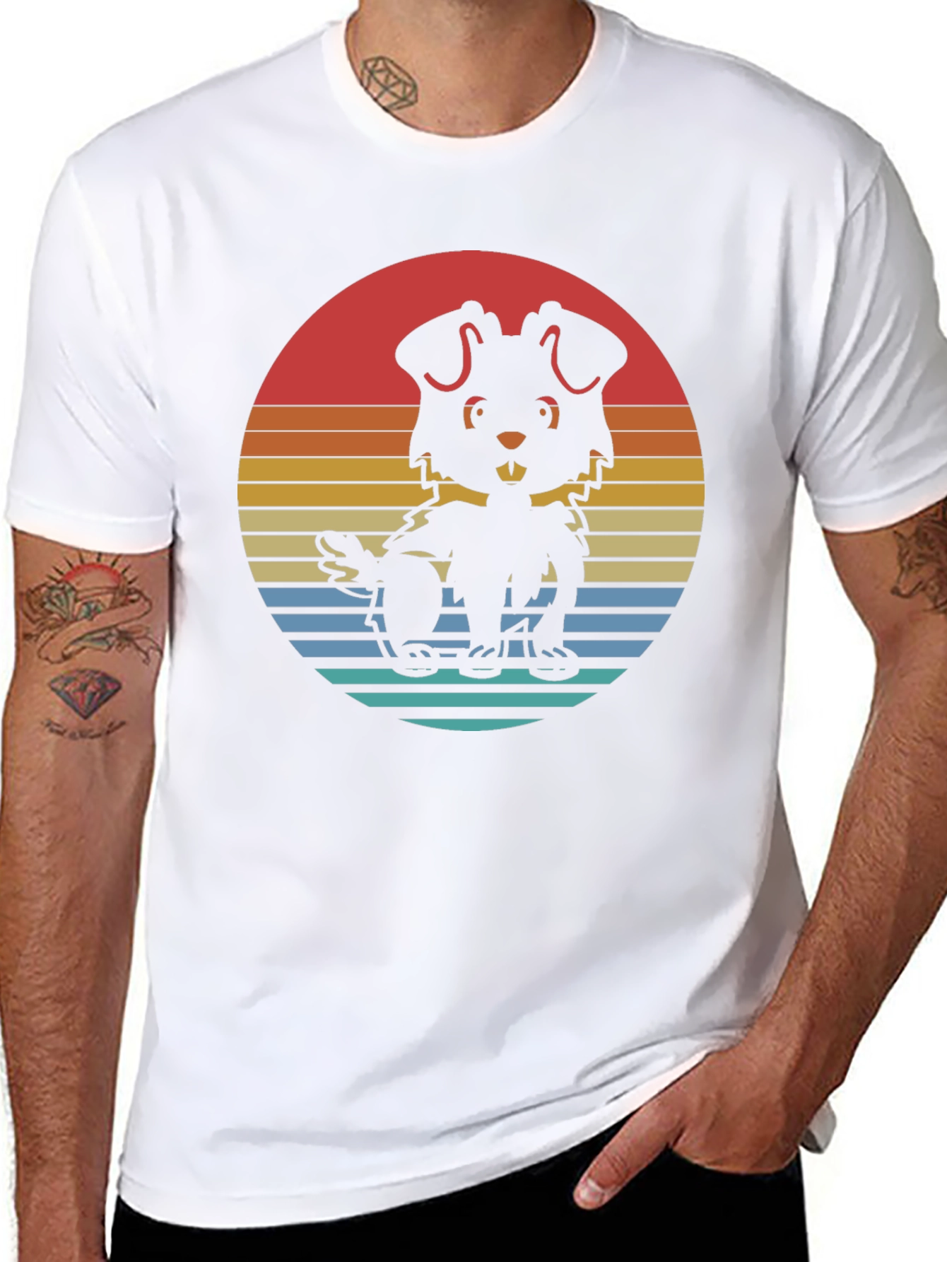 Retro Dog Graphic T-Shirt - Comfort & Style