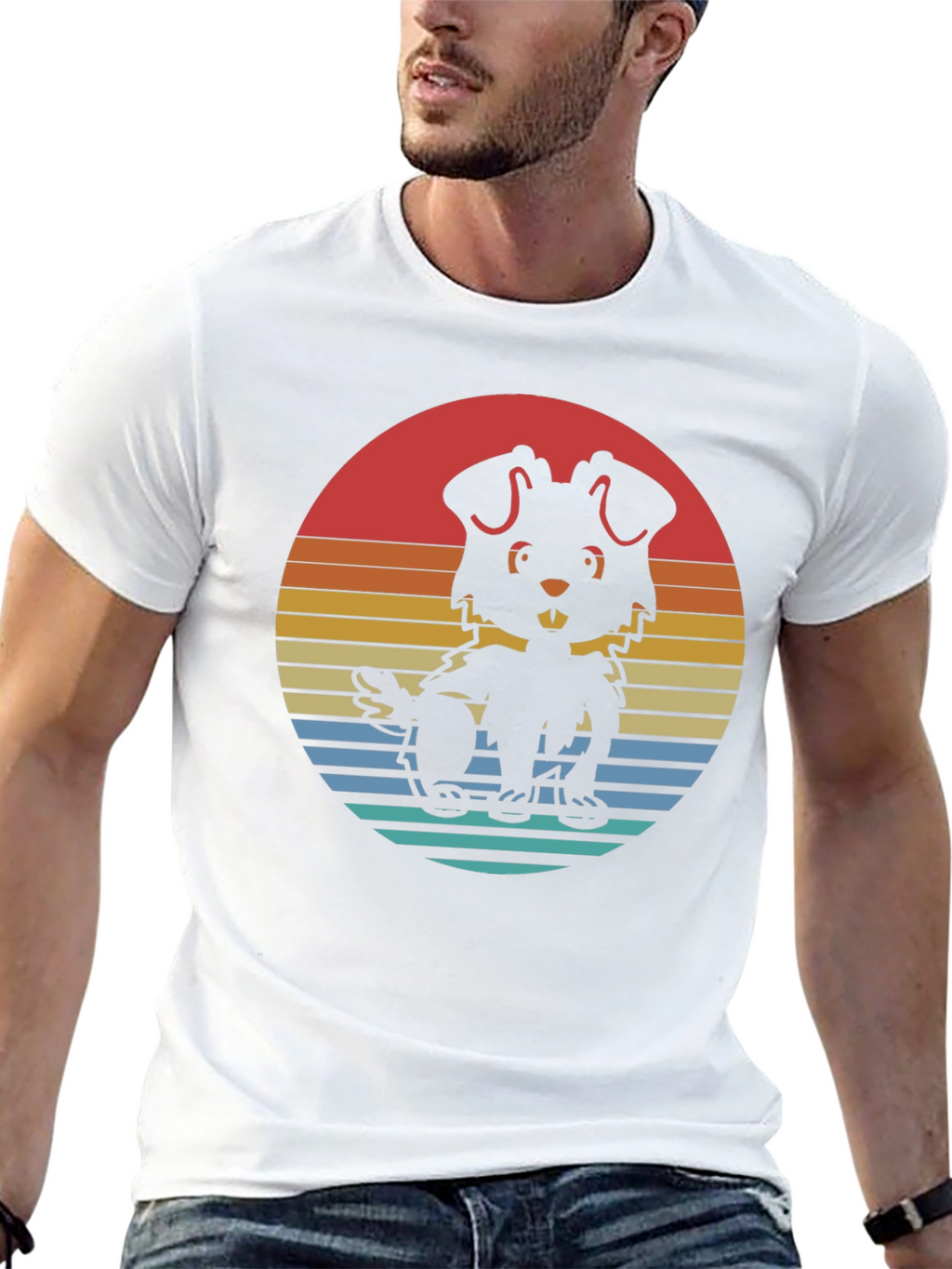 Retro Dog Graphic T-Shirt - Comfort & Style