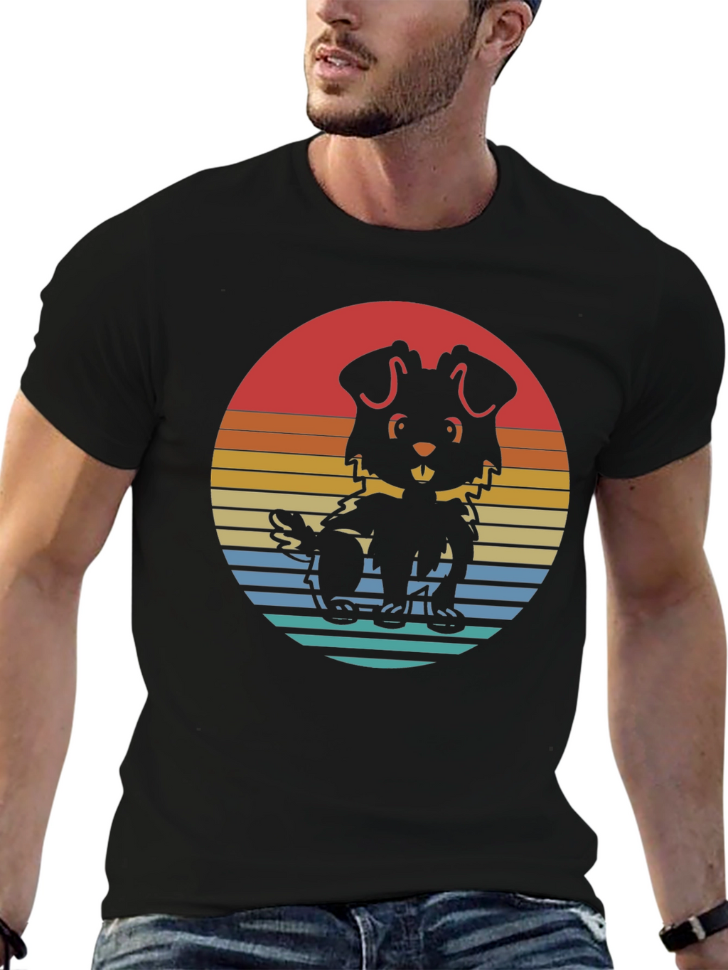 Retro Dog Graphic T-Shirt - Comfort & Style