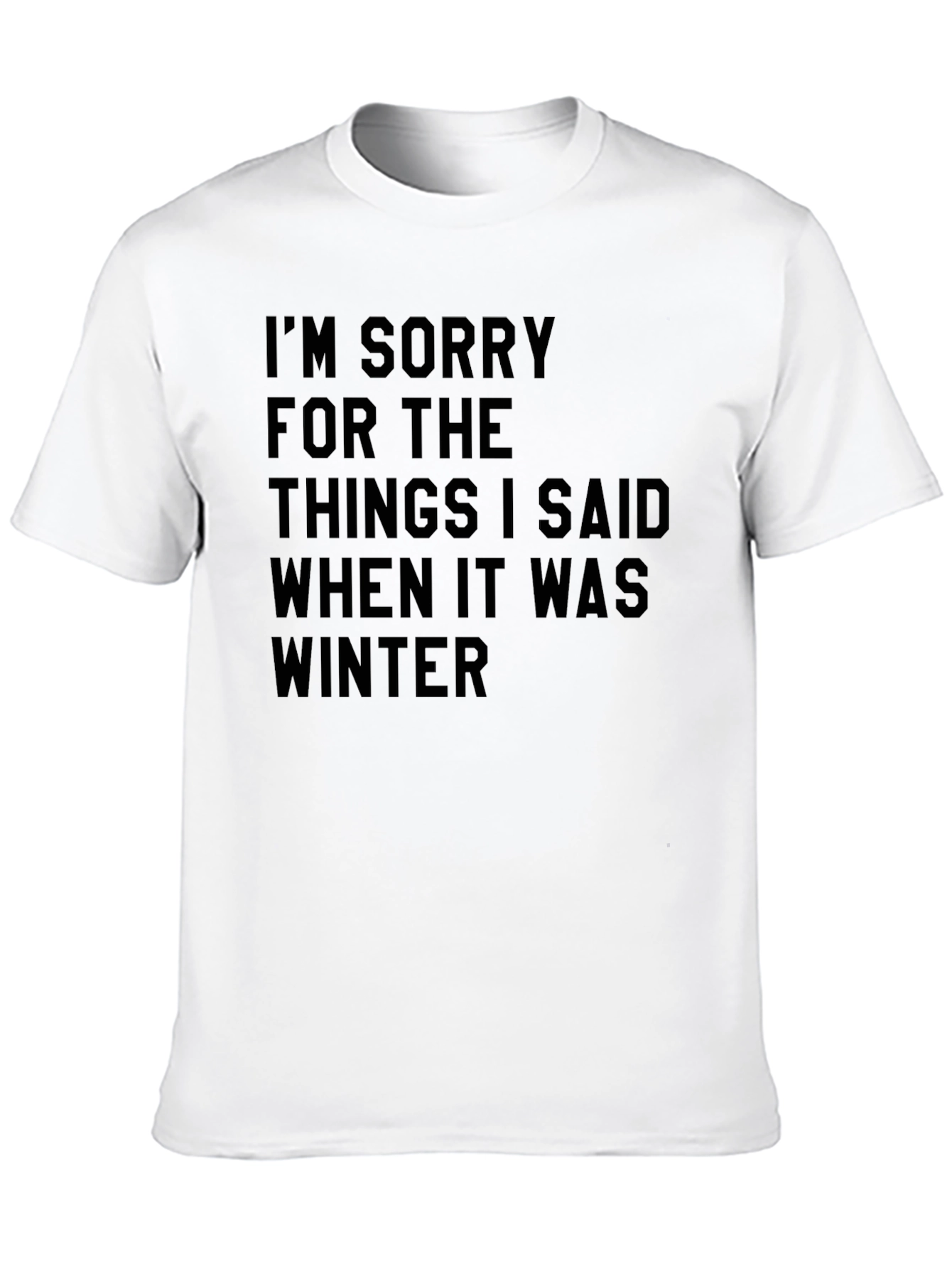 Funny Winter Apology T-Shirt Novelty Saying Tee